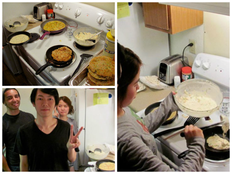 Making Pajeon for the Food Fair!